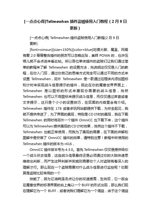 [一点点心得]Tellmewhen插件盗贼使用入门教程（2月9日更新）