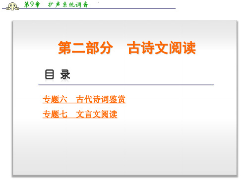 高考语文二轮复习：第2部分-古诗文阅读-语文-全国卷地区专用(共215张PPT)