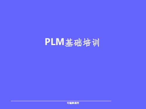 PLM基础培训PPT课件