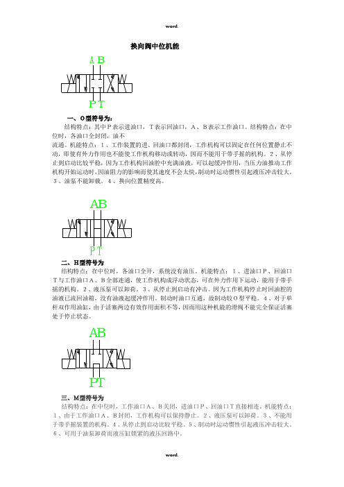 换向阀中位机能详解(优.选)