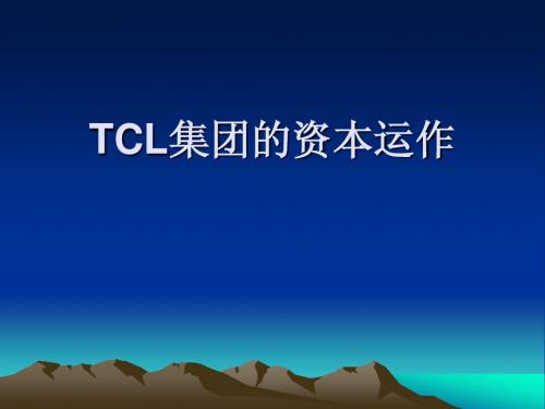 TCL集团的资本运作