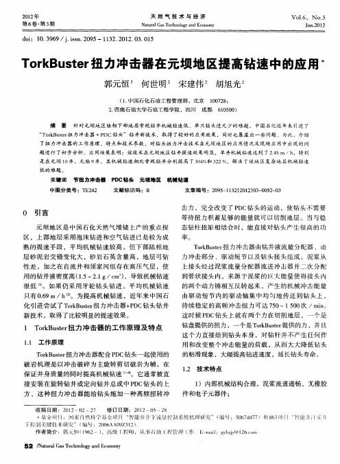 TorkBuster扭力冲击器在元坝地区提高钻速中的应用