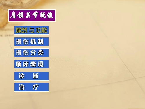 肩锁关节脱位