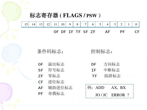 x标志寄存器(PSW)