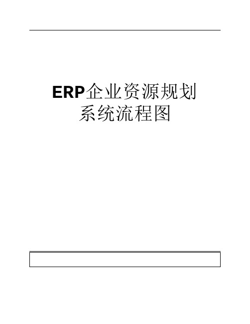 ERP业务流程图