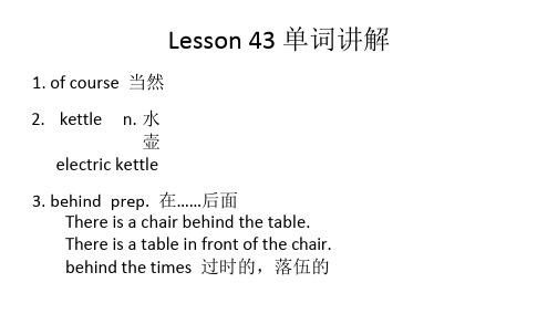 新概念英语第一册课件 NCE1 Lesson 43-44