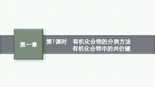 人教版高中化学选择性必修一 第一章 第一节 第1课时 有机化合物的分类方法 有机化合物中的共价键