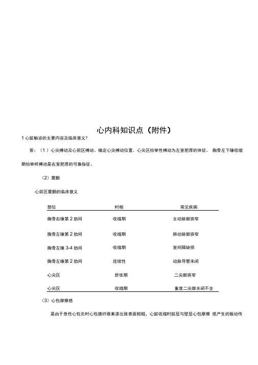 心内科知识点