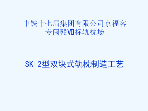 SK型双块式轨枕制造技术