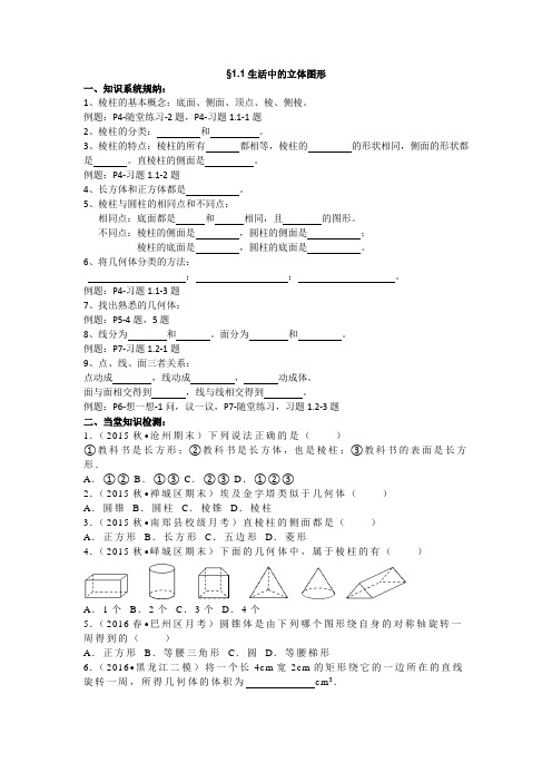 丰富的图形世界知识点、练习、作业