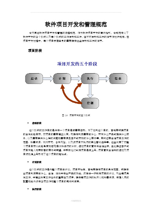 软件开发项目规范