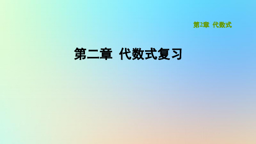 湘教版七上数学第2章代数式复习习题课件