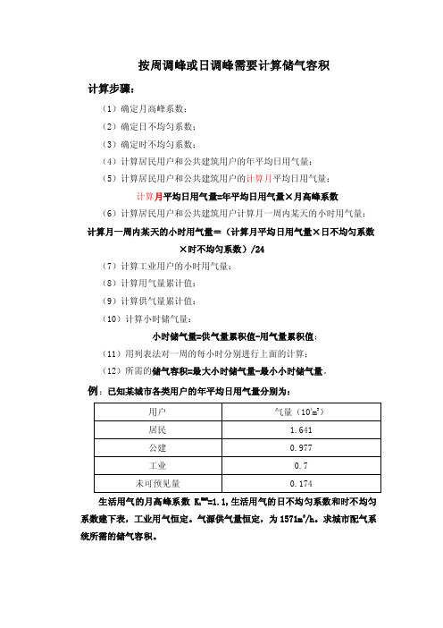 按周调峰或日调峰需要计算储气容积.doc