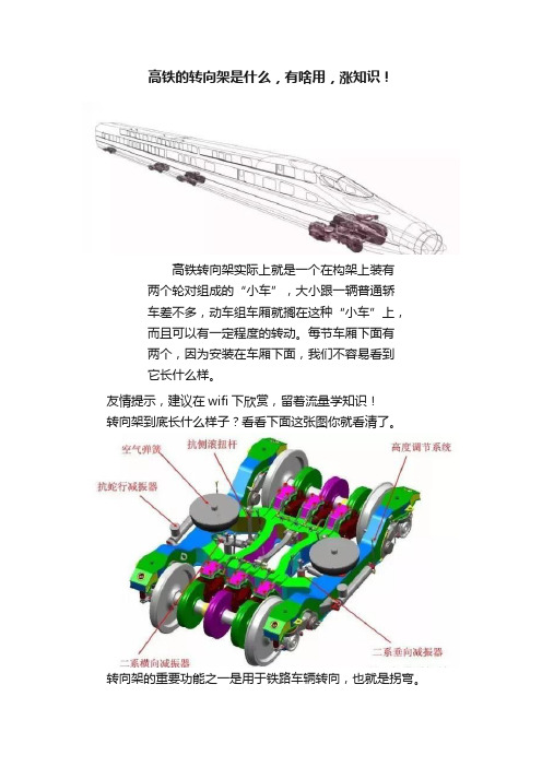 高铁的转向架是什么，有啥用，涨知识！