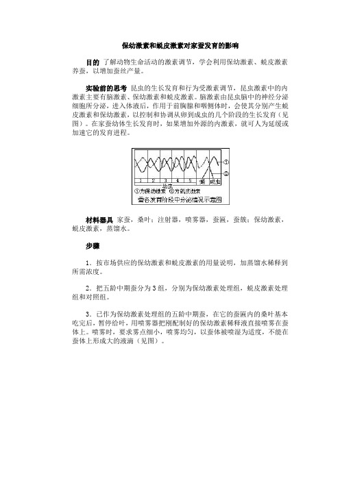 保幼激素和蜕皮激素对家蚕发育的影响