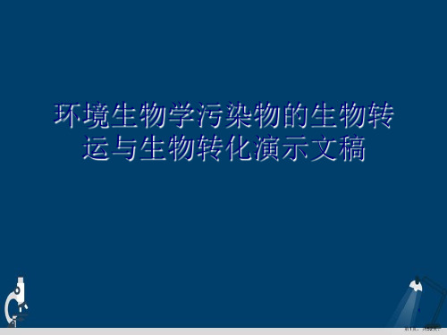 环境生物学污染物的生物转运与生物转化演示文稿