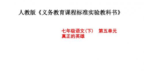 人教版七年级语文下册课件：24课《真正的英雄》课件