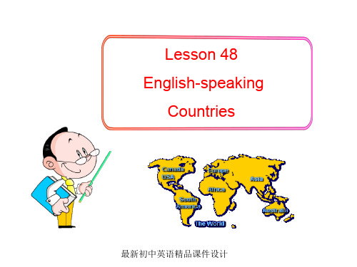 最新冀教版初中英语七年级上册《Lesson 48 English-Speaking Countries》精品PPT课件 (1)