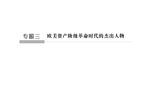 人民版高中历史选修四专题三欧美资产阶级革命时代的杰出人物3-1精品课件