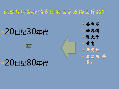 美术人教高中美术鉴赏1.7时代风采—现代中国画、油画