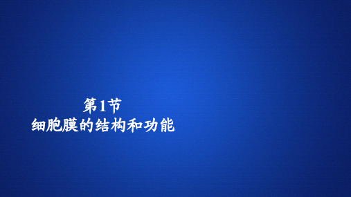 2020-2021学年 新人教版 必修一  细胞膜的结构和功能  课件(64张)