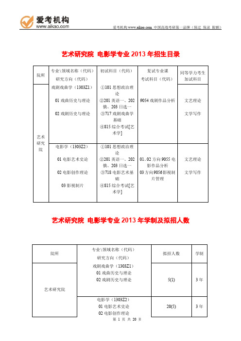 2015中国传媒大学电影学考研 招生人数 参考书 报录比 复试分数线 考研真题 考研经验 招生简章