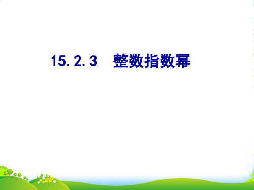 新人教版八年级数学上册《15.2.3整数指数幂》课件