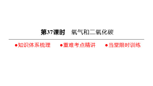 浙江省中考科学一轮复习第37课时 氧气和二氧化碳(课件64张)