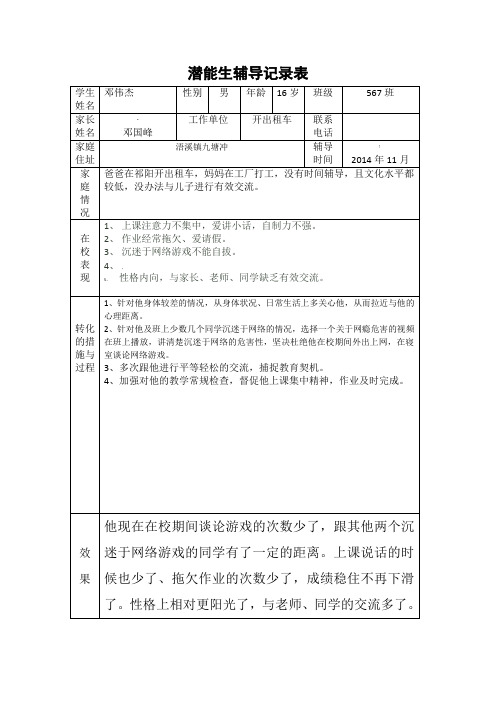 潜能生辅导记录表_1