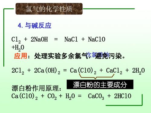 苏教版必修1氯气的生产原理