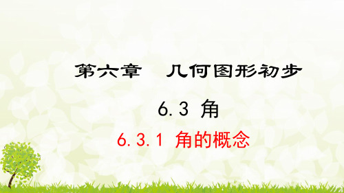 人教版七年级上册《6.3.1 角的概念》课ppt