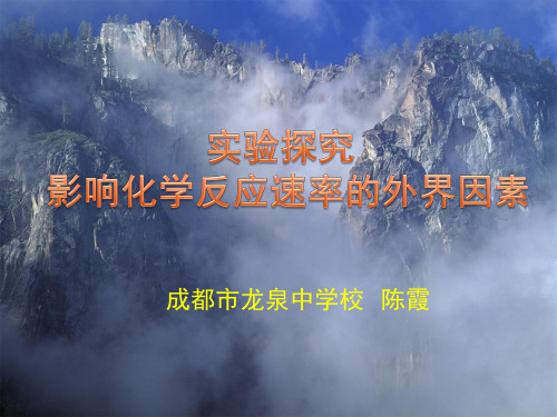 高一化学下《6揭示化学反应速率和平衡之谜6.1化学反应为什么有快有慢影响化...》304沪科课标PPT课件 一等奖