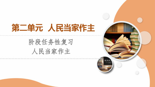 人教版高中思想政治必修三 政治与法治第2单元 阶段任务性复习 人民当家作主