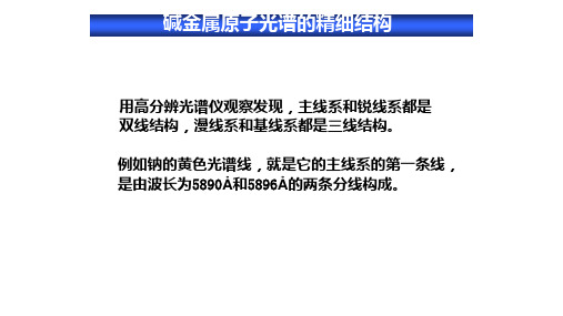 高二物理竞赛碱金属原子光谱的精细结构课件