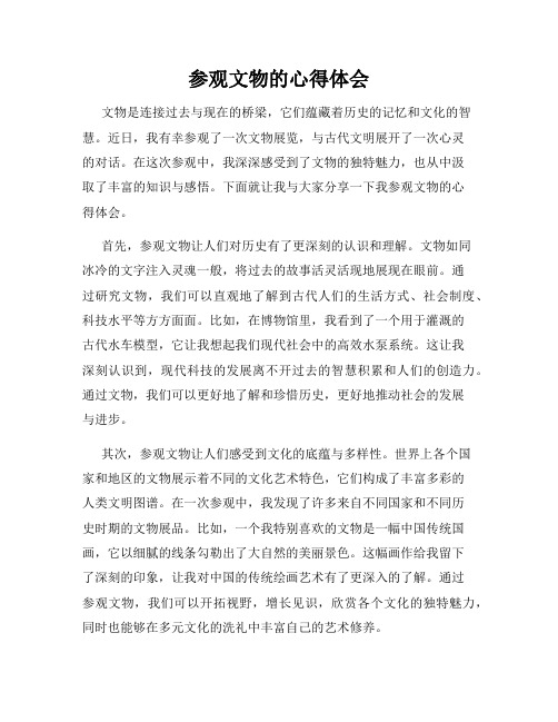 参观文物的心得体会