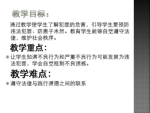 人教版思想品德七年级下册第七课第三框_防患于未然