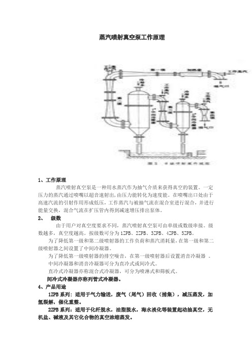 蒸汽喷射泵工作原理