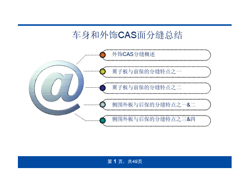 车身和外饰CAS面分缝总结