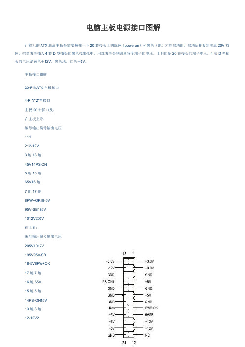 电脑电源接口详解