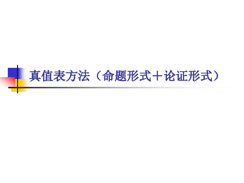 【3】(考点)真值表判定论证形式有效性