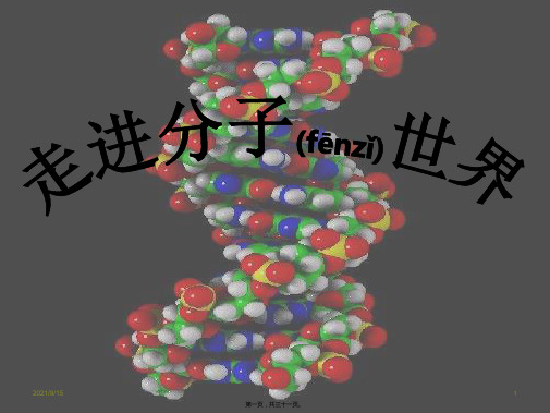 苏科版八年级下物理《走进分子世界》参考课件