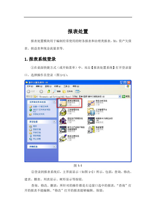 04新中大SE报表处置操作手册