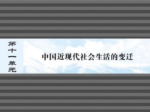 2013届高考历史一轮复习《11中国近现代社会生活的变迁》课件新人教版