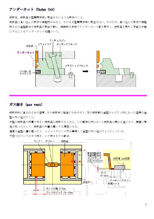 图文说明注塑模具日语说明