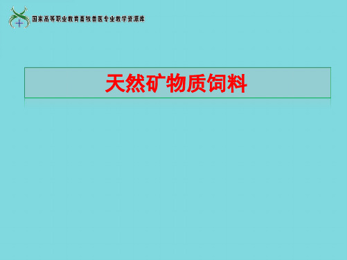 天然矿物质饲料(分析“饲料”文档)共7张PPT