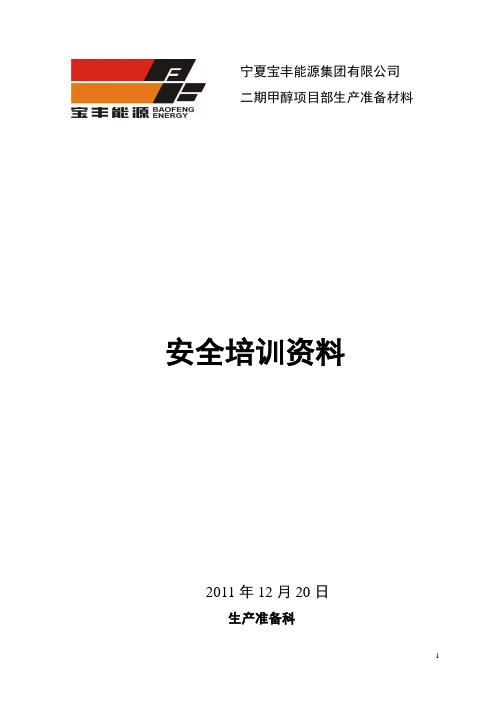 宁夏宝丰安全学习资料