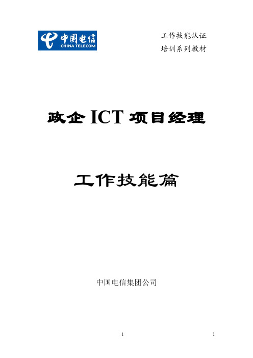 政企ICT项目经理+工作技能篇