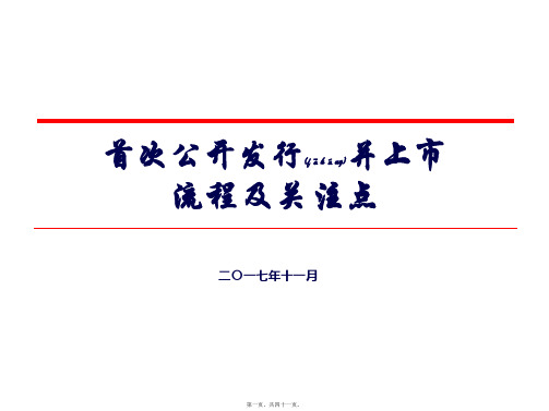 首次公开发行并上市流程及审核要点(PPT)