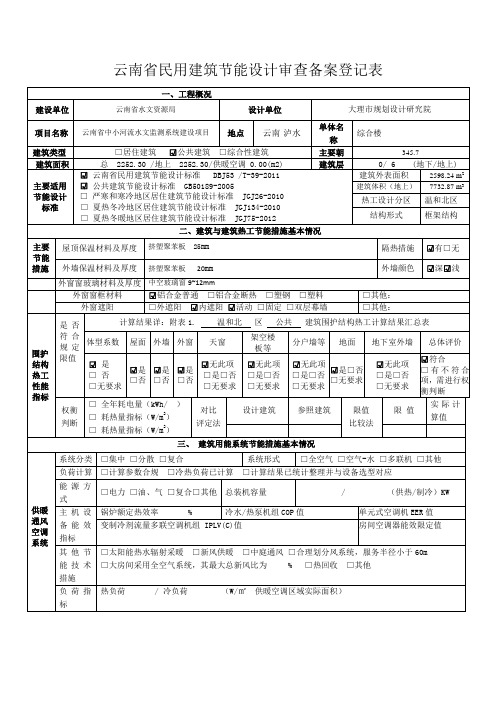 备案登记表