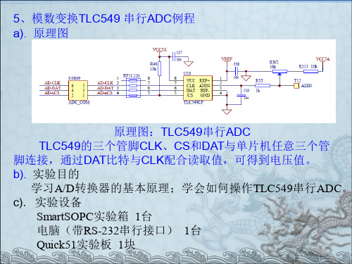 实验5  模数变换TLC549 串行ADC例程